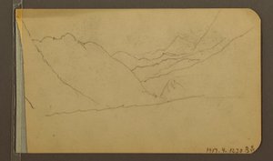 ドローイング、谷；裏面：山頂、1889年