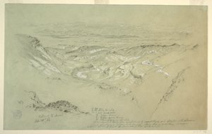 ドローイング、エル・アラバの谷、1868年2月21日 作： フレデリックエドウィン教会