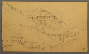 ドローイング、ヴァレーサイド、1869年2月？ 作： Frederic Edwin Church