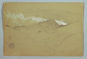 デッサン、エクアドル、チンボラソ山の東からの眺め、1857年6月3日