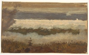 デッサン、キャッツキル山頂からの雲の眺め、1844-45年 作： Frederic Edwin Church