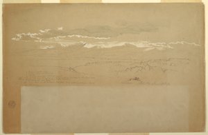 デッサン、山脈の眺め、エクアドル、1857年6月27日