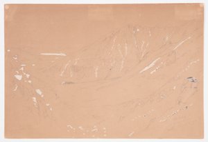 デッサン、グレート・ベイスン方面の眺め、カタディン山、1877年9月