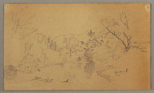 1865年10月、バーモント州、森の谷の曲がりくねった川 作： フレデリックエドウィン教会