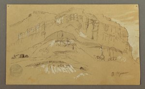 エル イエメン バレー、アラビア: 岩壁 作： Frederic Edwin Church