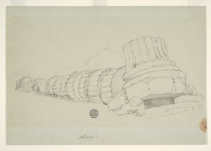 オリンピアのゼウス神殿、アテネの倒れた柱 作： Frederic Edwin Church