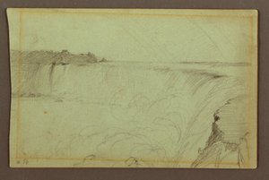 ホースシュー滝と二重の虹、ナイアガラ川、カナダ 作： Frederic Edwin Church