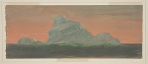 夕方の空に対する氷山 作： Frederic Edwin Church