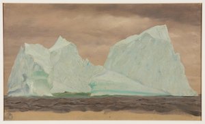曇り空の下の氷山 作： Frederic Edwin Church