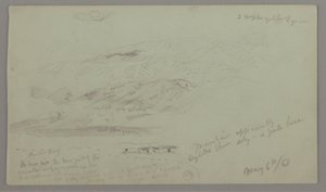 レバノン、バールベック近郊の風景 作： Frederic Edwin Church