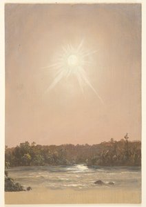 小川にかかる午後遅くの太陽 作： Frederic Edwin Church
