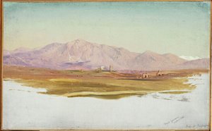 サビーネ山脈のモンテギナロ、1869年 作： Frederic Edwin Church