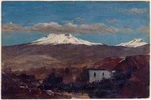 エクアドルのリオバンバから見たチンボラソ山 作： Frederic Edwin Church
