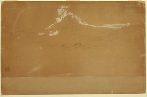エクアドルのグアノホとグアランダの近くのチンボラソ山 作： Frederic Edwin Church