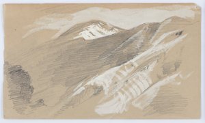 山の風景、ジャマイカ 作： Frederic Edwin Church