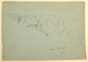マウンテン、ワディエルアラバ、1868年2月23日 作： Frederic Edwin Church
