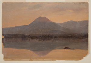 カターディン湖からのカターディン山 作： Frederic Edwin Church