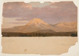 カターディン湖からのカターディン山 作： Frederic Edwin Church