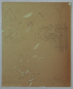自然研究、ブルー マウンテンズ、ジャマイカ 作： Frederic Edwin Church