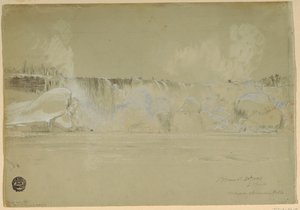 雪のナイアガラの滝、北西から 作： Frederic Edwin Church