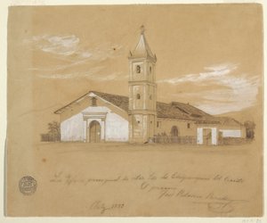 チキンキラ デル セリトの聖母教区教会、チキンキラ、コロンビア 作： Frederic Edwin Church