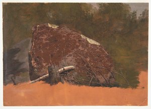 おそらく山砂漠、島、岩 作： Frederic Edwin Church