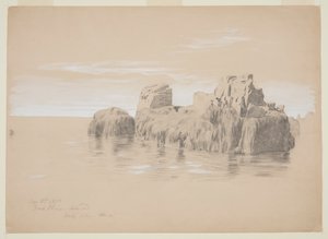 海岸の岩、グランドマナン島、カナダ 作： Frederic Edwin Church