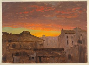 ローマ、夕暮れの街並み 作： Frederic Edwin Church