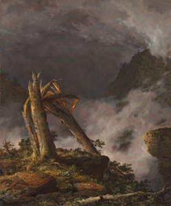 山の嵐、1847年。 作： Frederic Edwin Church