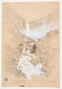 コロンビア、ボゴタ近郊のテケンダマ滝 作： Frederic Edwin Church