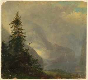 バイエルン州ベルヒテスゲーデン近くのケーニッヒ湖 作： Frederic Edwin Church