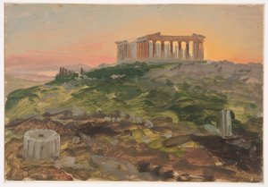 南東から見たパルテノン神殿 作： Frederic Edwin Church