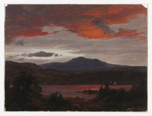 ポモラ・ピークとバクスター・ピークのあるターナー・ポンド、メイン州 作： Frederic Edwin Church