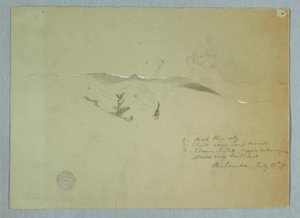 谷と雪に覆われた尾根、リオバンバ、エクアドル 作： Frederic Edwin Church