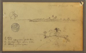 グアヤキル、エクアドルの反対側、グアヤス川の東岸の景色 作： Frederic Edwin Church