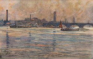 テムズ川、ロンドン、c1893 作： Frederic Anatole Houbron