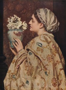ヴェネツィアの貴婦人、1866年、c1915 作： Frederic Leighton