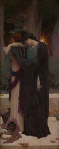 涙、c.1894-95（帆布に油彩） 作： Frederic Leighton