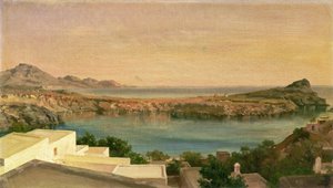 リンドス、ロードス、1867年頃（キャンバスに油彩） 作： Frederic Leighton