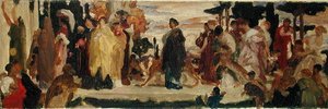 シラクサンの花嫁」の習作（油彩・キャンバス） 作： Frederic Leighton