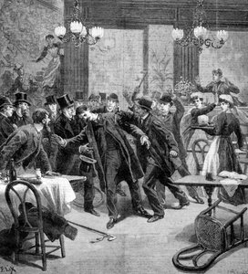 1893年パリのセルビア大臣Mジョージウィッチに対する攻撃