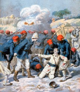 1894年、ナイジェリア、ナパの戦い、レセルフ中尉の死 作： Frederic Lix