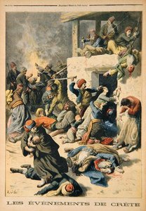 クレタ島のイベント、「ルプチジャーナル」、1896年7月26日 作： Frederic Lix