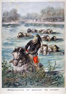 川を渡るフランス騎兵隊、1896年 作： Frederic Lix