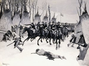 ウォシタ川の戦い 作： Frederic Remington