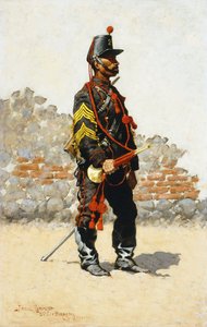騎兵隊のラッパ、1889年 作： Frederic Remington