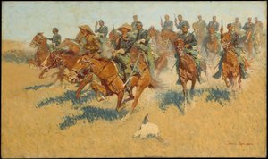南部平原での騎兵隊の突撃 作： フレデリック・レミントン