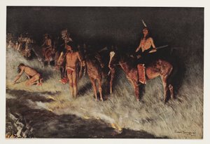 コリアーズウィークリー、pub.1908からプレーリーに火を 作： Frederic Remington
