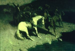 発砲、1907年。 作： Frederic Remington