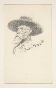 男の頭 作： Frederic Remington